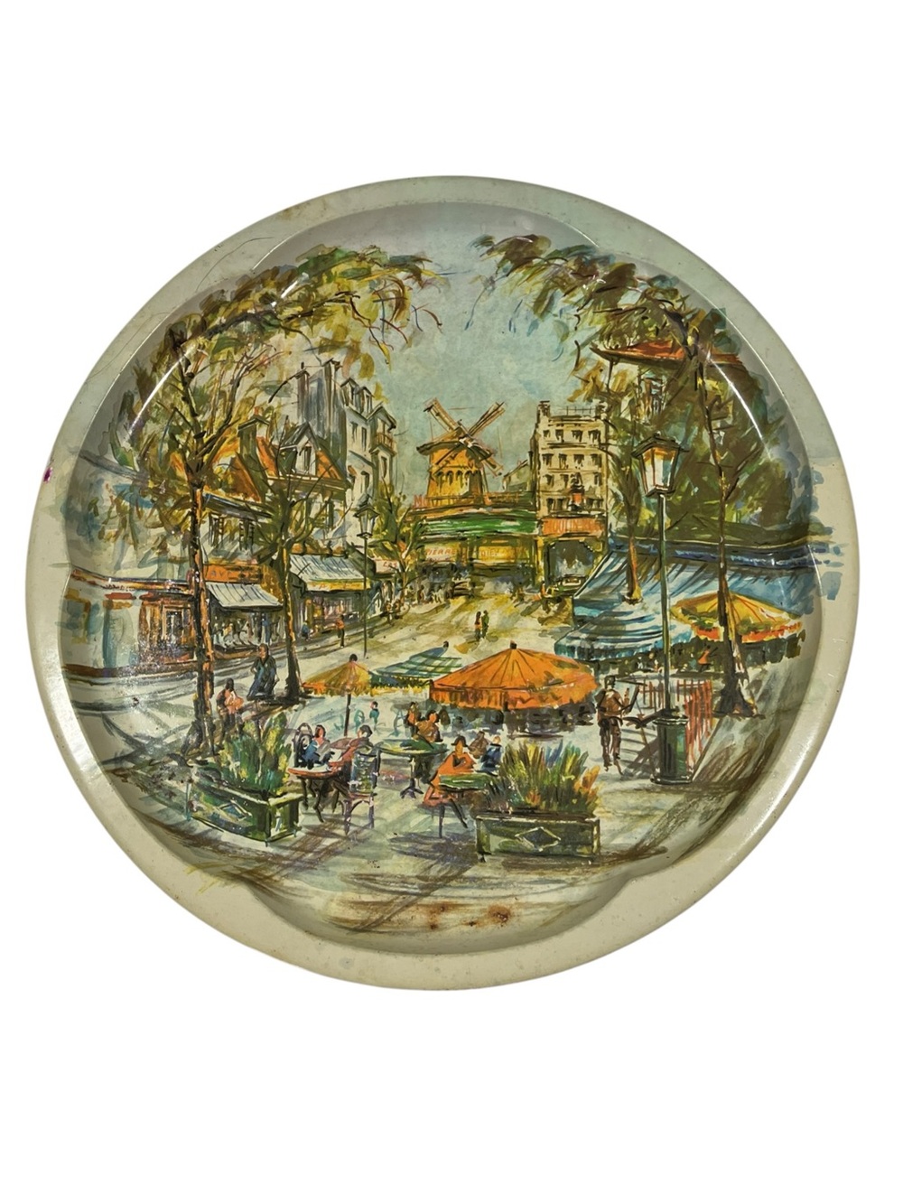 Daher Tin Tray Decorated Ware Large Vintage 60’s Paris City Made In England